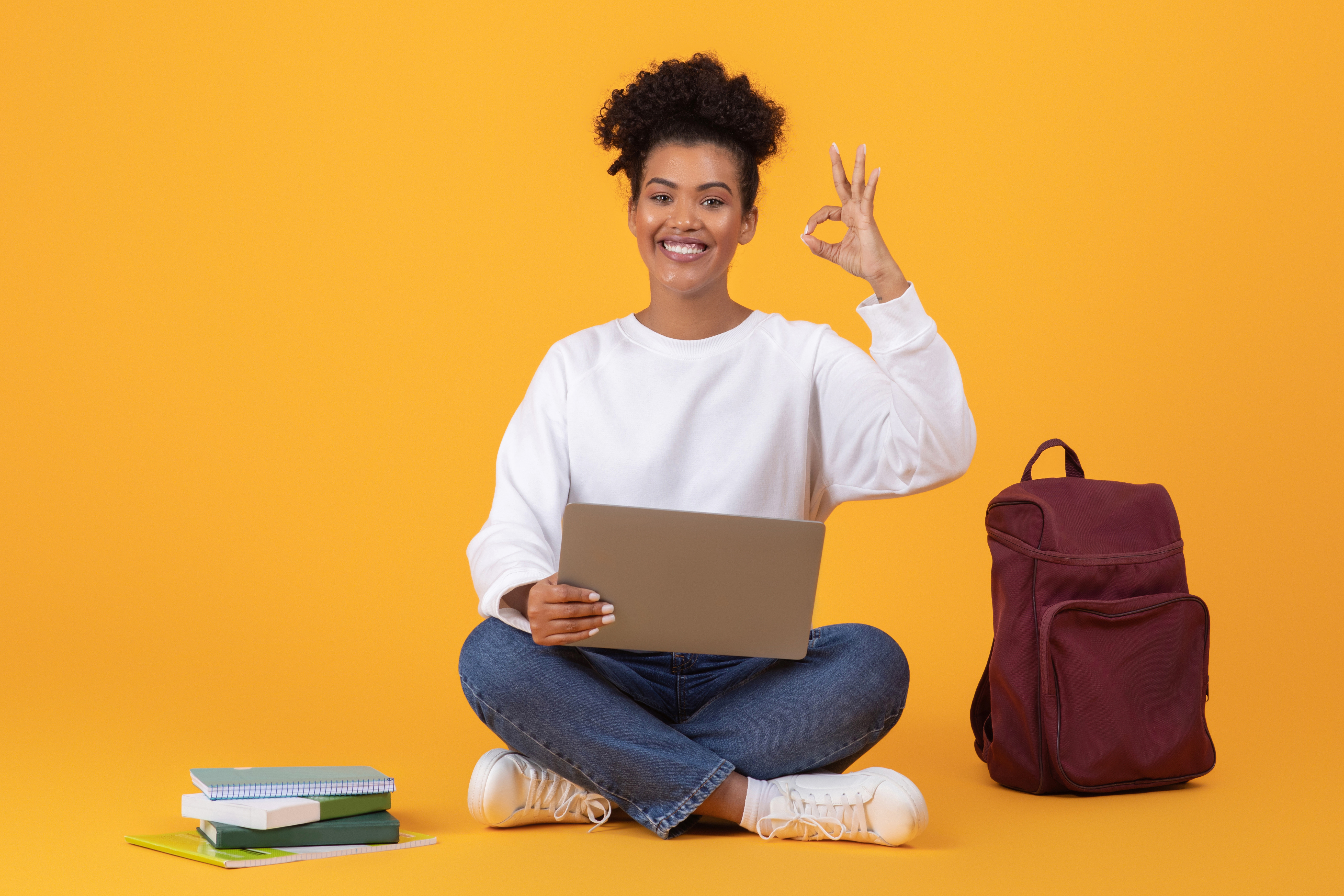 Online student using the AmeriBridge LMS